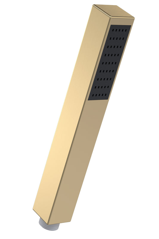 Balterley Contemporary Minimalist Square Single Function Shower Handset - Brushed Brass