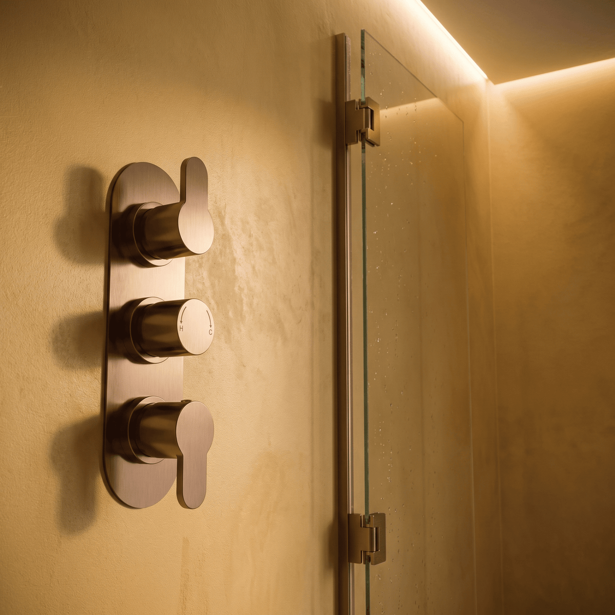 [BSPR15TR02] Consall Contemporary Round Thermostatic Two Outlet Shower Valve - Choice of Finish - Lifestyle