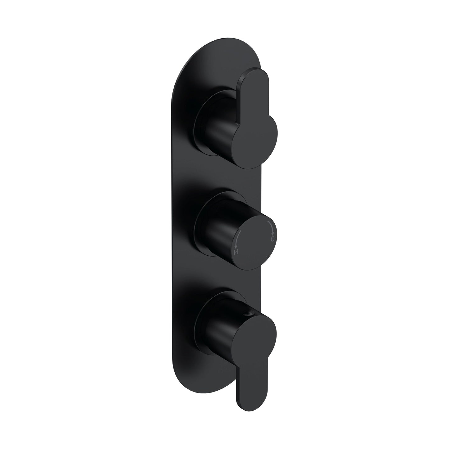 [BSPR4TR02] Consall Contemporary Round Thermostatic Two Outlet Shower Valve - Choice of Finish - Cutout