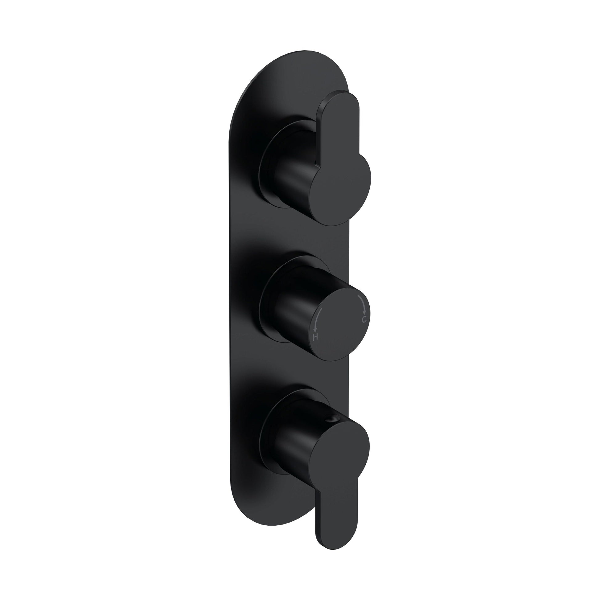 [BSPR4TR02] Consall Contemporary Round Thermostatic Two Outlet Shower Valve - Choice of Finish - Cutout