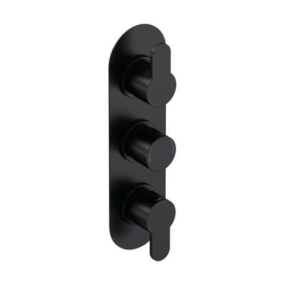 [BSPR4TR02] Consall Contemporary Round Thermostatic Two Outlet Shower Valve - Choice of Finish - Cutout