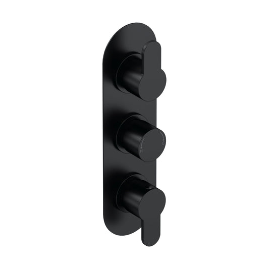 [BSPR4TR02] Consall Contemporary Round Thermostatic Two Outlet Shower Valve - Choice of Finish - Cutout