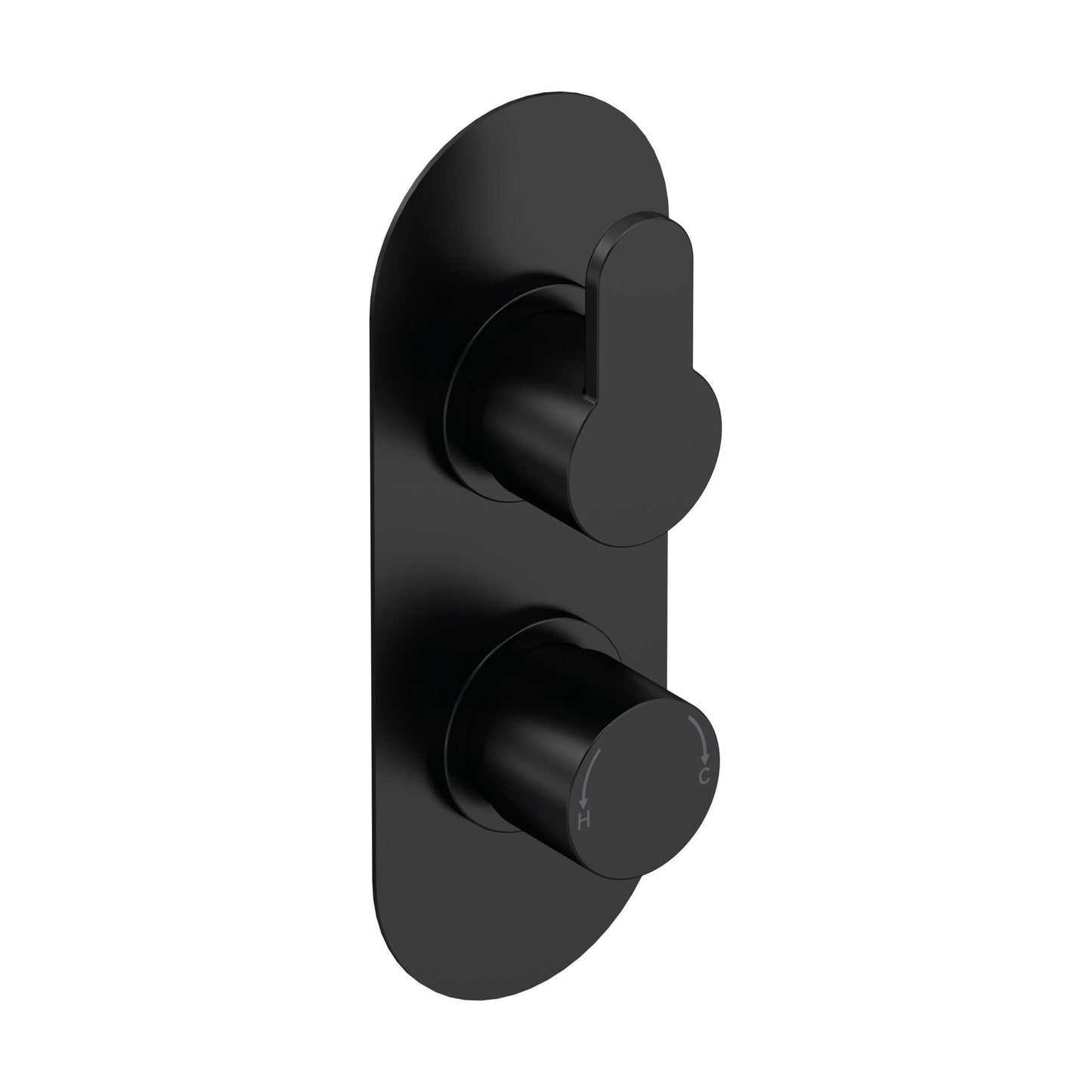 [BSPR4TW02] Consall Round Thermostatic Two Outlet Shower Valve with Diverter, Choice of Finish - Cutout