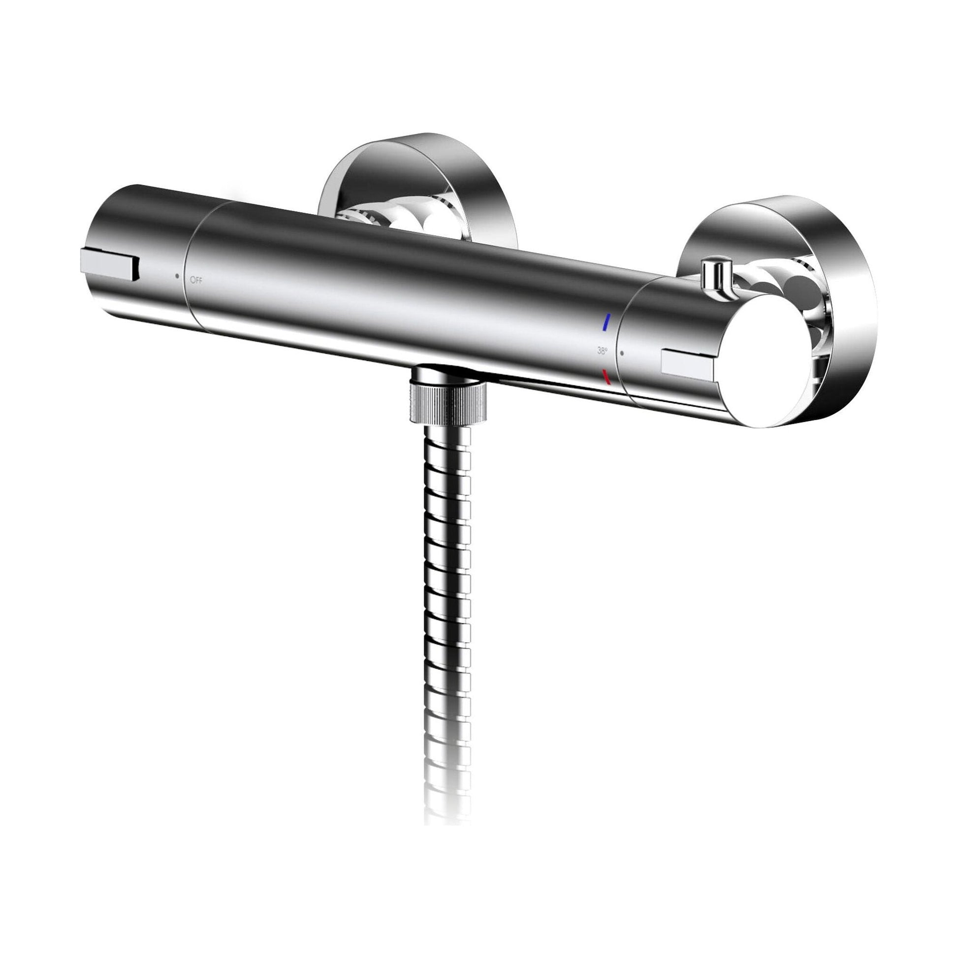 [BSPR503] Balterley Pride Contemporary Round Thermostatic Bar Valve, 55 x 275mm - Chrome - Cutout
