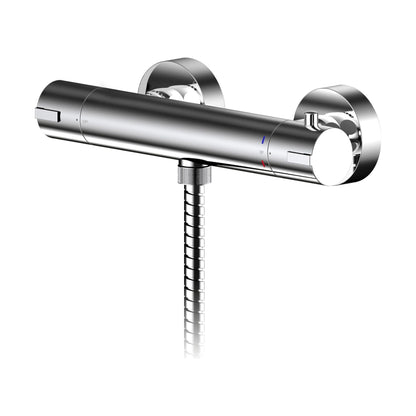 [BSPR503] Balterley Pride Contemporary Round Thermostatic Bar Valve, 55 x 275mm - Chrome - Cutout