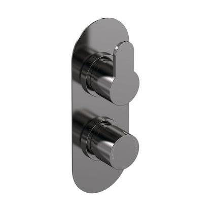 [BSPR7TW02] Consall Round Thermostatic Two Outlet Shower Valve with Diverter, Choice of Finish - Cutout