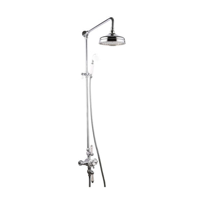 [BSS108] Traditional Exposed Thermostatic Shower Valve Set - Chrome - Cutout