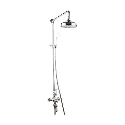 [BSS108] Traditional Exposed Thermostatic Shower Valve Set - Chrome - Cutout