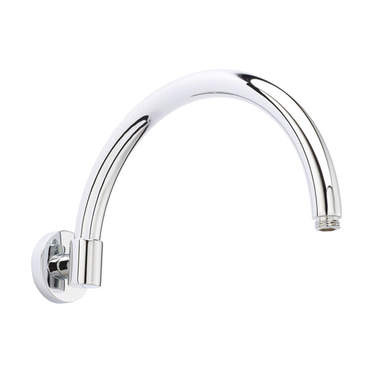 [BSSA006] Round Wall Mount Curved Shower Arm - 303mm - Chrome - Cutout
