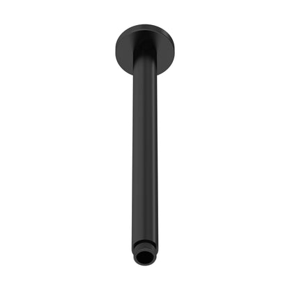 [BSSA416] Balterley Round Ceiling Mount Shower Arm - 300mm - Matt Black - Cutout