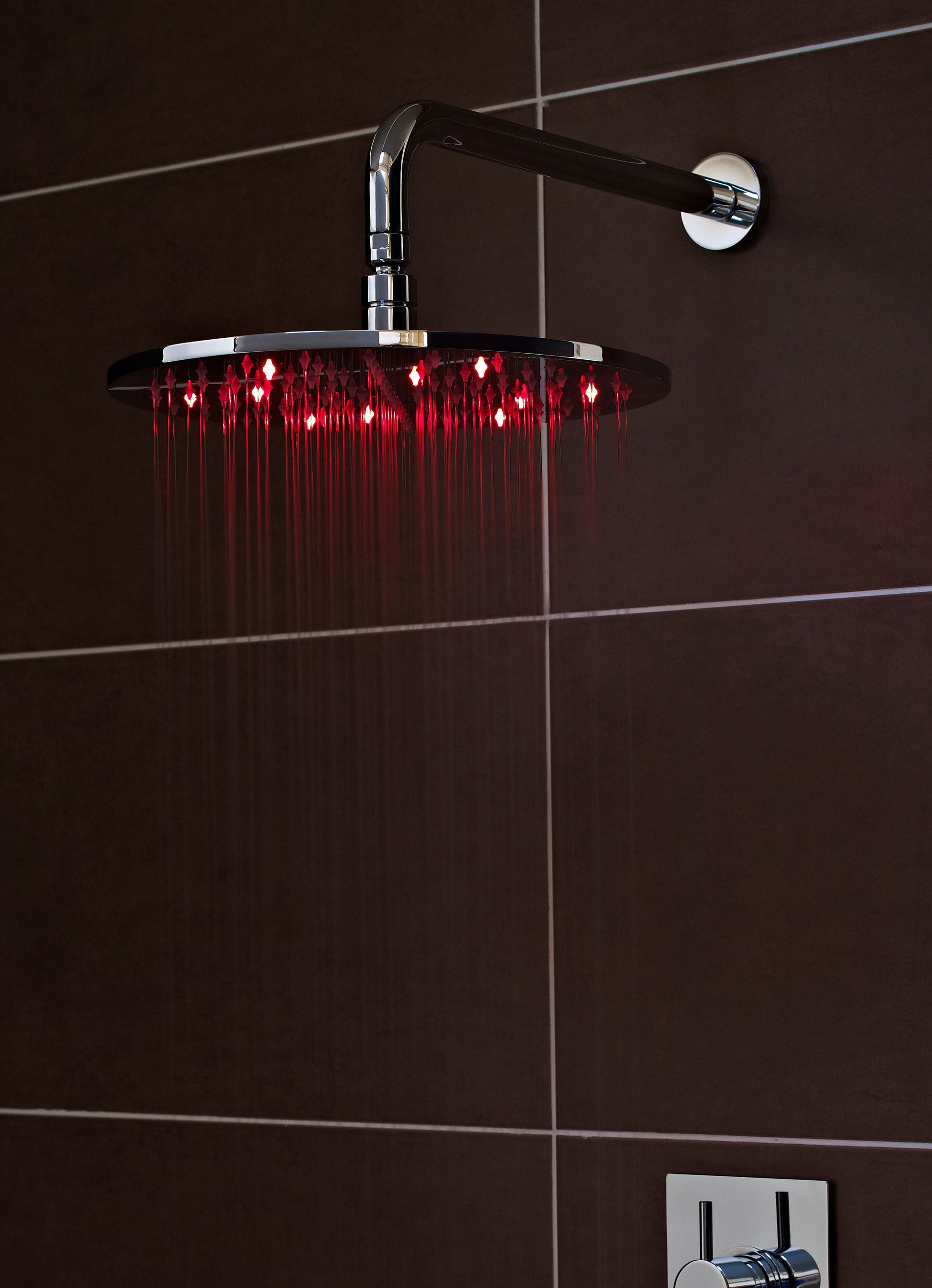 [BSSH071] Round LED Fixed Shower Head, 300mm - Chrome - Lifestyle 1