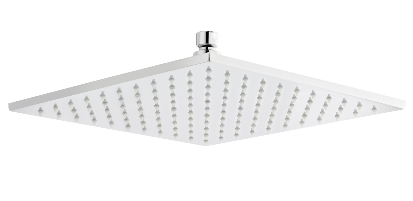 [BSSH072] Square LED Fixed Shower Head, 300mm - Chrome - Cutout