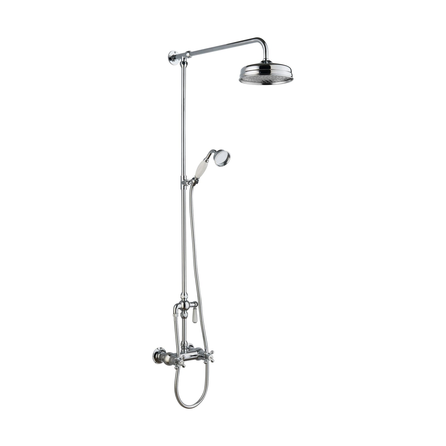 [BSSK3117] Traditional Exposed Thermostatic Shower Valve & Kit (1 Outlet) - Chrome - Balterley - Cutout