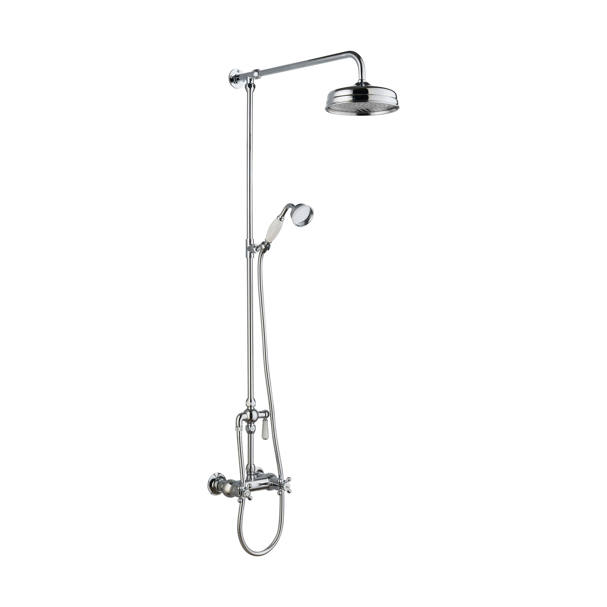 [BSSK3117] Traditional Exposed Thermostatic Shower Valve & Kit (1 Outlet) - Chrome - Balterley - Cutout