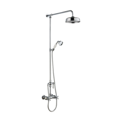 [BSSK3117] Traditional Exposed Thermostatic Shower Valve & Kit (1 Outlet) - Chrome - Balterley - Cutout