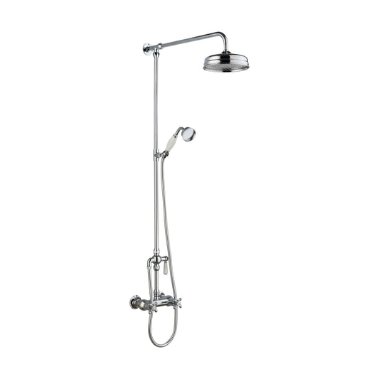 [BSSK3117] Traditional Exposed Thermostatic Shower Valve & Kit (1 Outlet) - Chrome - Balterley - Cutout