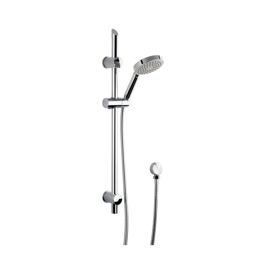 Balterley Contemporary Round Slide Rail Shower Kit with Single Function Head and Outlet Elbow - Chrome