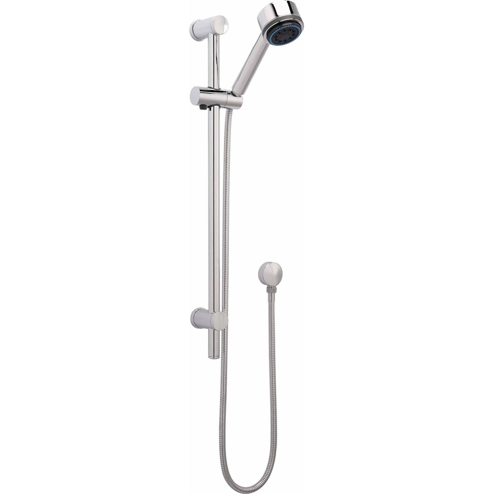 [BSSR040] Round Slide Rail Shower Kit with Multi Function Head & Adjustable Brackets - Chrome - Cutout