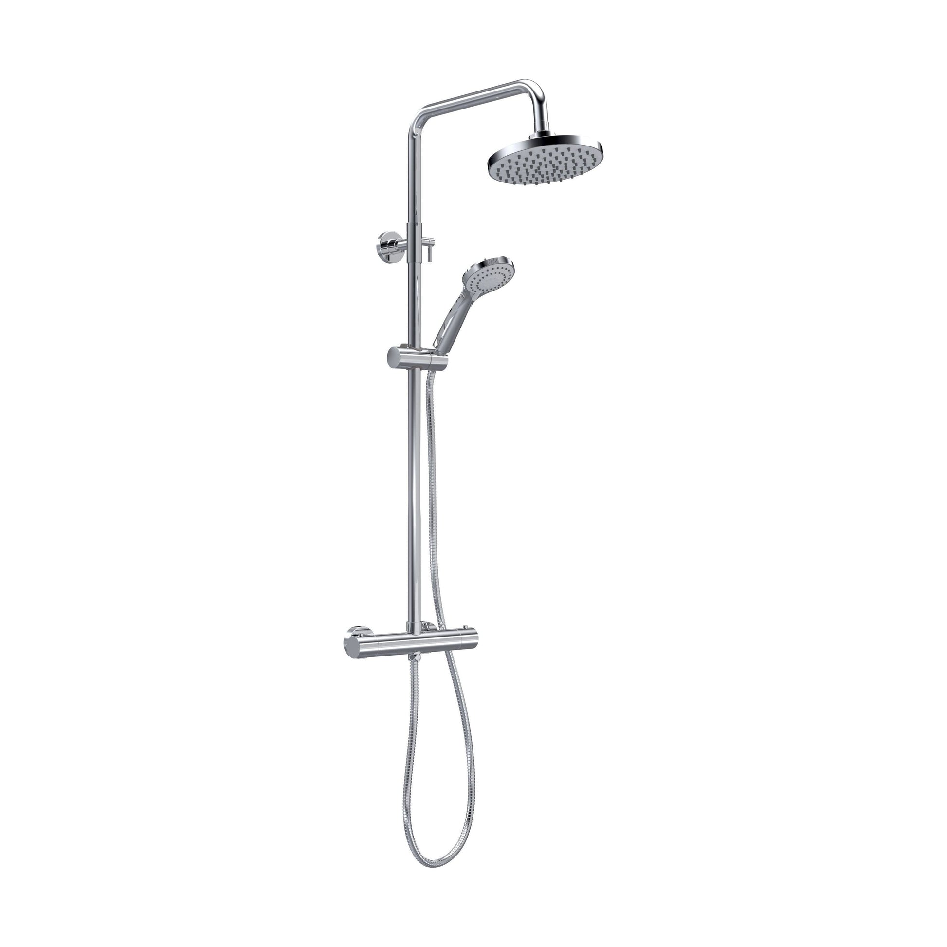 [BSTK375] Consall Round Thermostatic Shower Kit with Fixed Head & Adjustable Handset - Multiple Colours Available - Cutout