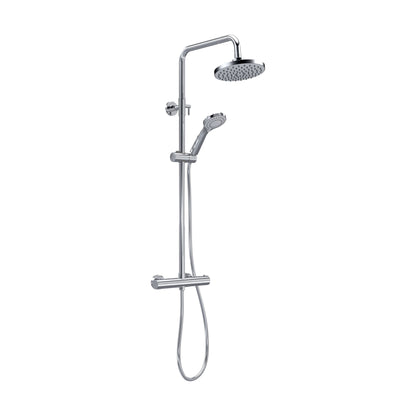 [BSTK375] Consall Round Thermostatic Shower Kit with Fixed Head & Adjustable Handset - Multiple Colours Available - Cutout