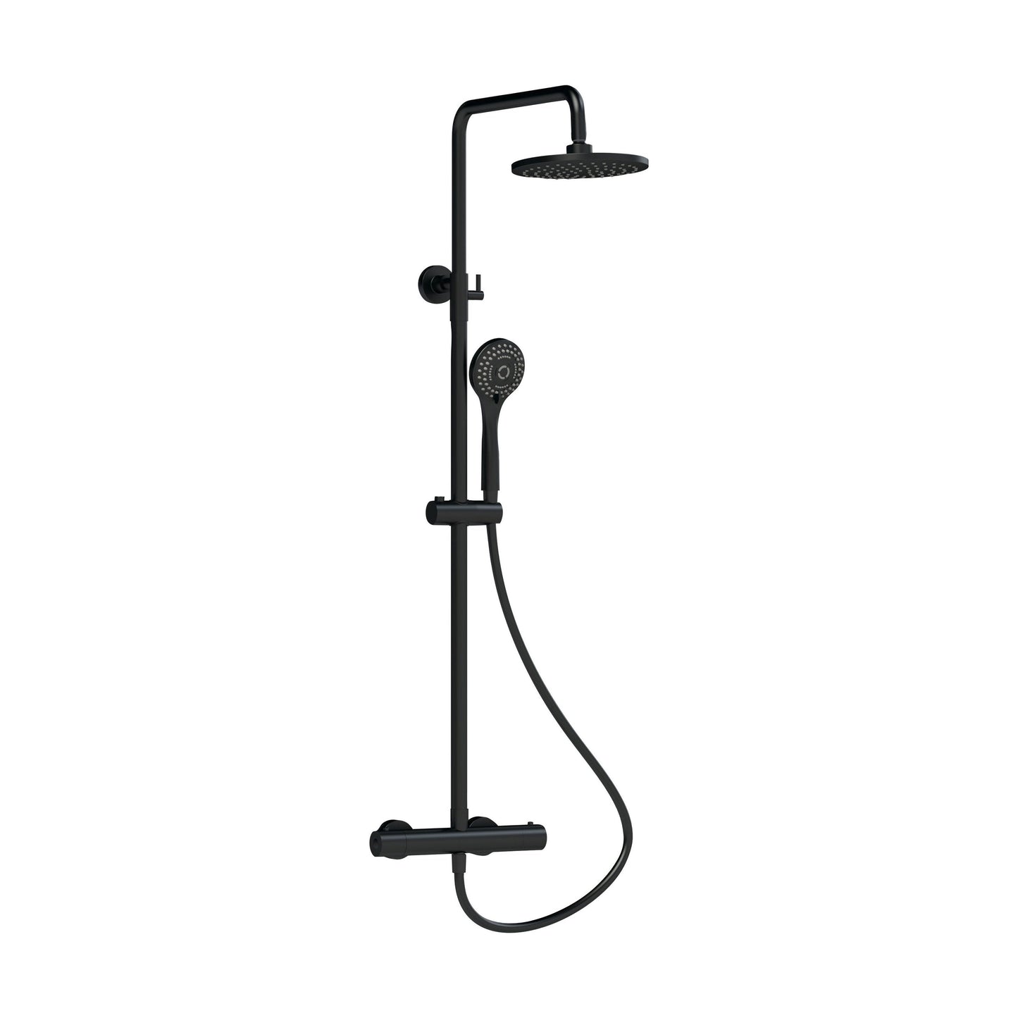 [BSTK475] Consall Round Thermostatic Shower Kit with Fixed Head & Adjustable Handset - Multiple Colours Available - Cutout