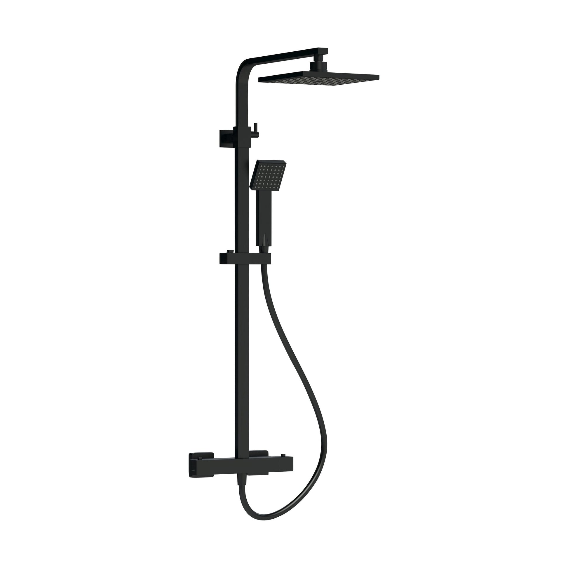 [BSTK486] Swinscoe Square Thermostatic Shower Kit with Fixed Head & Adjustable Handset - Multiple Colours Available - Cutout