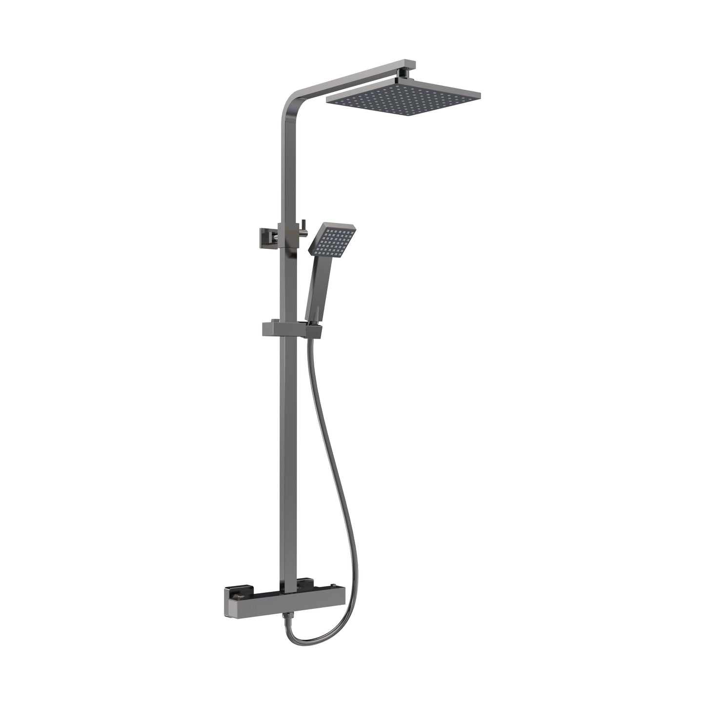 [BSTK786] Swinscoe Square Thermostatic Shower Kit with Fixed Head & Adjustable Handset - Multiple Colours Available - Cutout