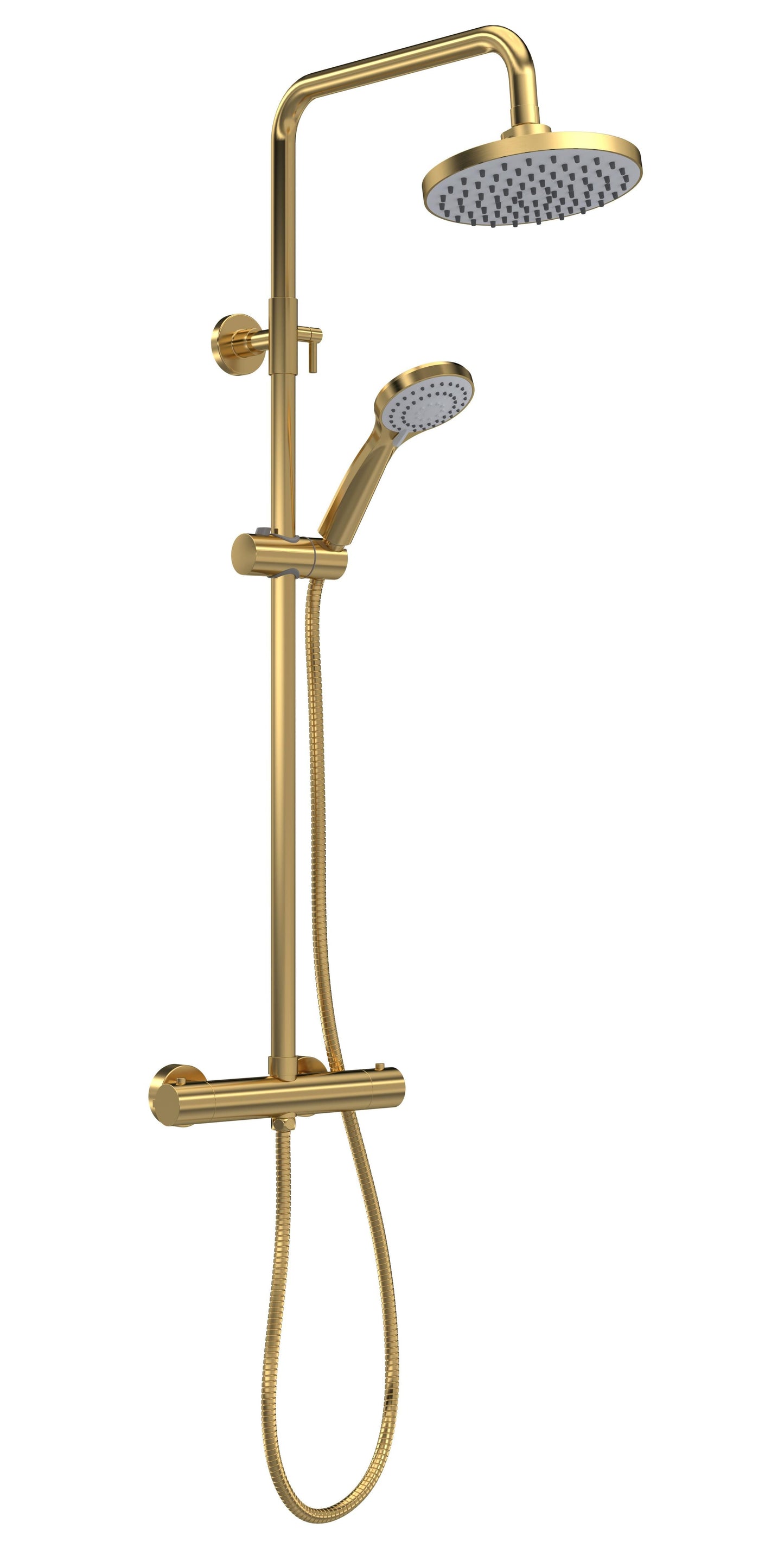 Consall Round Thermostatic Shower Kit with Bar Valve, Fixed Shower Head and Handset, Multiple Colours Available