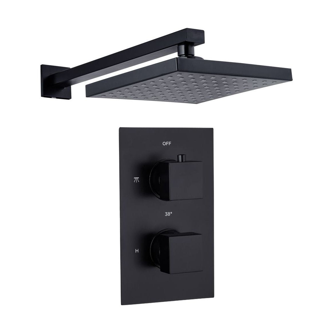 [BSTSS202] Bojac Conc Thermo Shower Set BLK - Cutout
