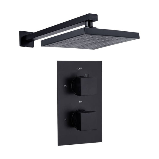 [BSTSS202] Bojac Conc Thermo Shower Set BLK - Cutout