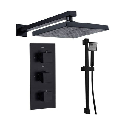 [BSTSS203] Raffa Conc Thermo Shower Set BLK - Cutout