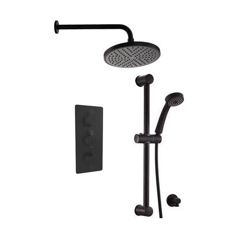 [BSTSS501] Nalor Conc Thermo Shower Set BLK - Cutout