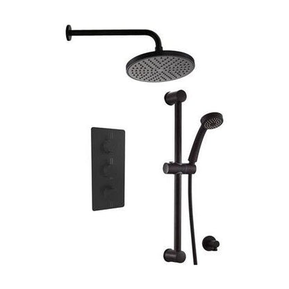 [BSTSS501] Nalor Conc Thermo Shower Set BLK - Cutout