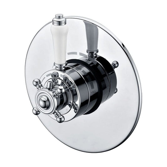 [BSV102] Traditional Concealed Thermostatic Shower Valve 128mm x 135mm - Chrome - Cutout