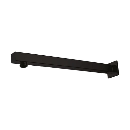 [BSWM1020] Balterley Modern Bathroom Square Wall Mounted Shower Arm Durable Stainless Steel Construction, 350mm - Matt Black Finish - Cutout