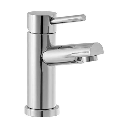 [BT20B2W] Contemporary Bathroom Mono Basin Tap – Round Lever, 130 x 90mm, Chrome - Cutout