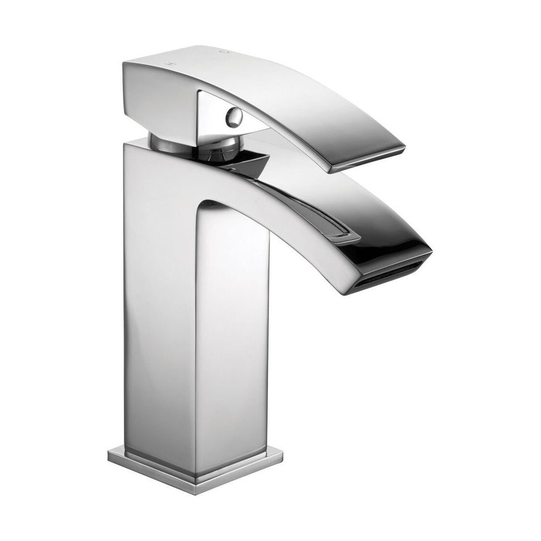 [BT9042] Contemporary Bathroom Curved Spout Basin Mixer Tap with Waste - Choice of Colour - Cutout