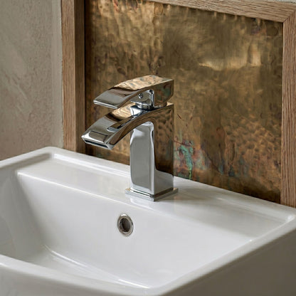[BT9042] Contemporary Bathroom Curved Spout Basin Mixer Tap with Waste - Choice of Colour - Silo