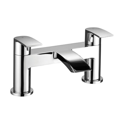 [BT9107] Modern Bathroom Curved Spout Deck Mounted Bath Filler Tap - Choice of Colour - Cutout