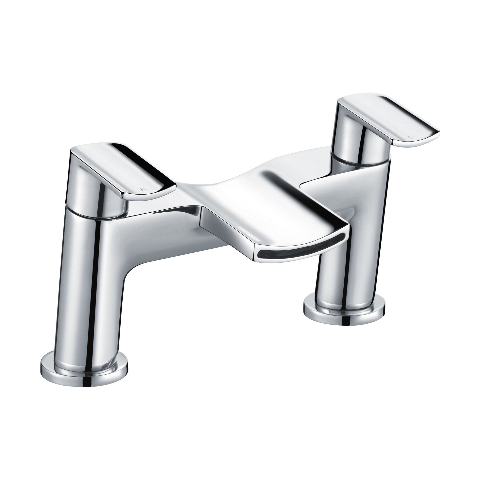 [BTAR353] Modern Deck Mounted Bath Filler Tap - Chrome - Cutout