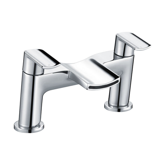 [BTAR353] Modern Deck Mounted Bath Filler Tap - Chrome - Cutout