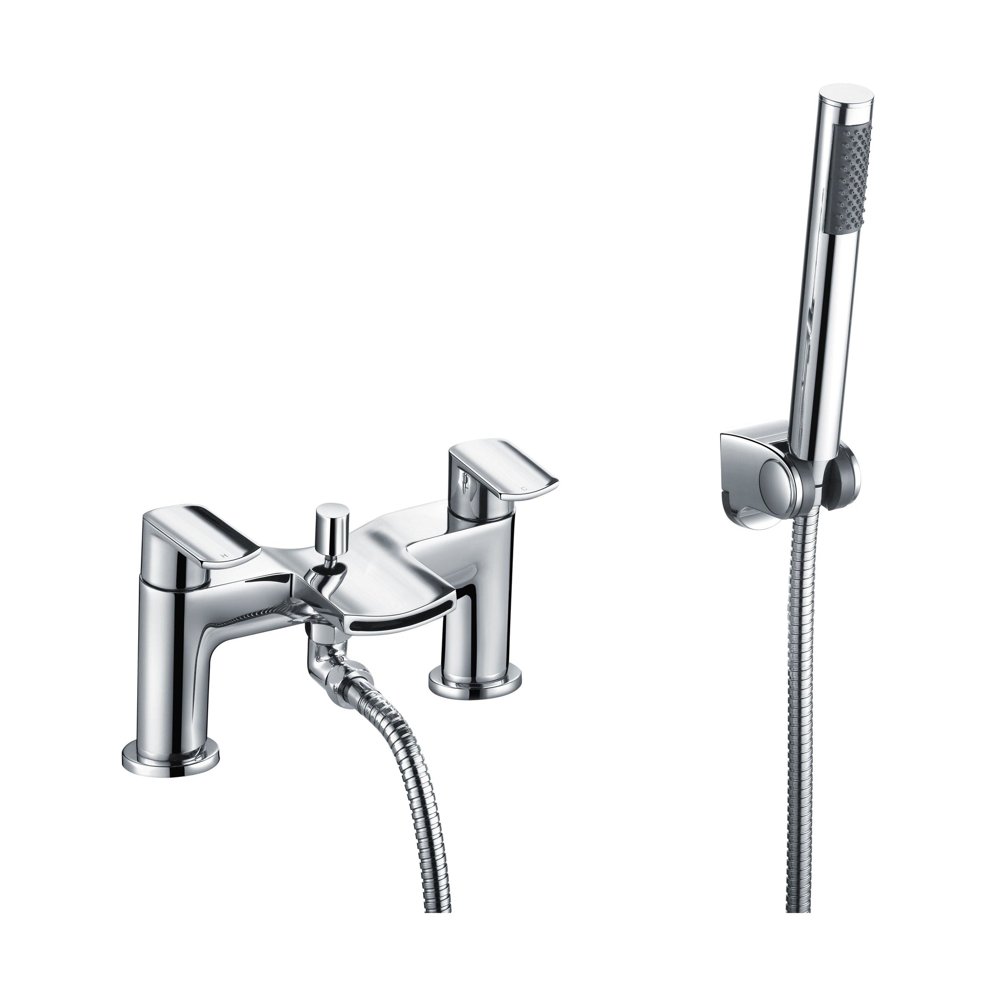 [BTAR354] Modern Bath Shower Mixer Tap with Shower Kit - Chrome - Cutout
