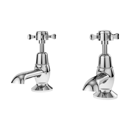 [BTBA301DX] Traditional Crosshead Basin Taps - Chrome - Cutout