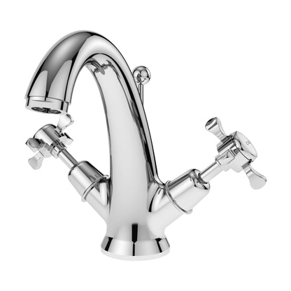 [BTBA305DX] Traditional Crosshead Mono Basin Mixer Tap - Chrome - Cutout