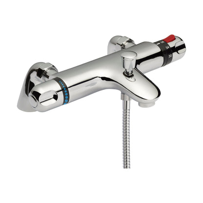 [BTBSM324] Chrome Thermostatic Deck Mounted Bath Shower Mixer Bar Valve Tap - Cutout