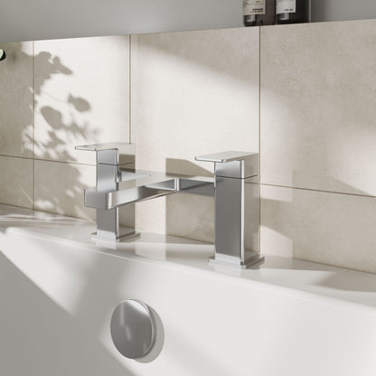 [BTC303] Milldale Square Dual Lever Deck Mounted Bath Filler Tap - Choice of Finish - Lifestyle 1