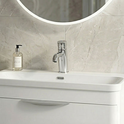 [BTCC009] Push-Button Mono Basin Tap - Chrome - Silo