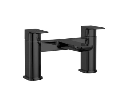 [BTCL403] Contemporary Soft Square Deck Mounted Dual Lever Bath Filler Tap, Choice of Colour - Cutout