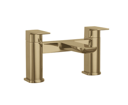 [BTCL803] Contemporary Soft Square Deck Mounted Dual Lever Bath Filler Tap, Choice of Colour - Cutout