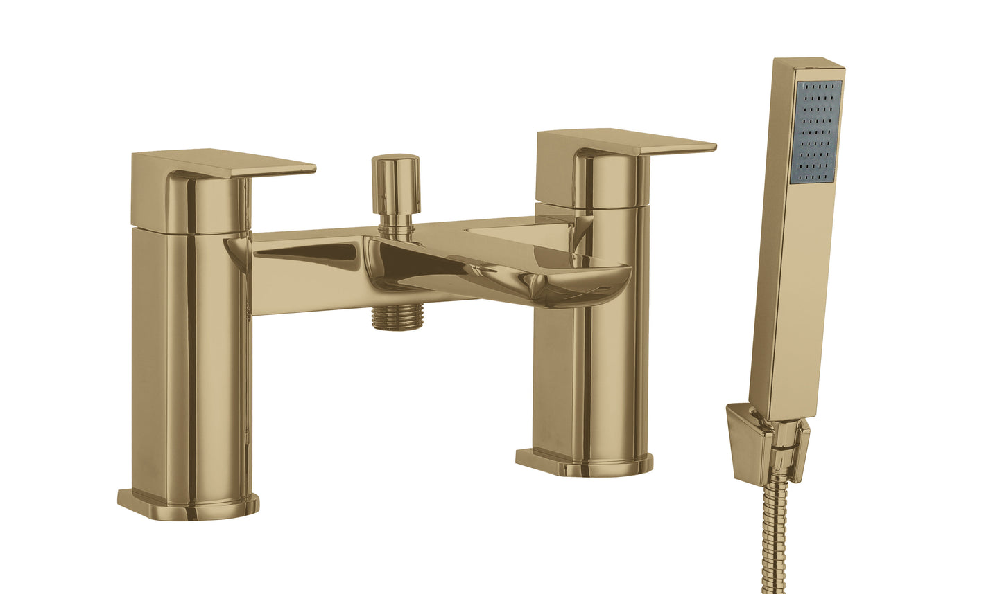 [BTCL804] Contemporary Deck Mounted Dual Lever Bath Shower Mixer Tap with Kit, Choice of Colour - Cutout